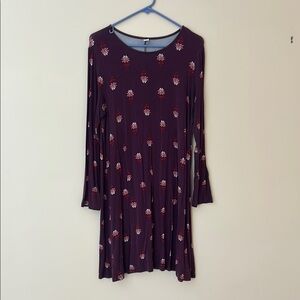 Old Navy Purple Bell Sleeve A-Line Dress